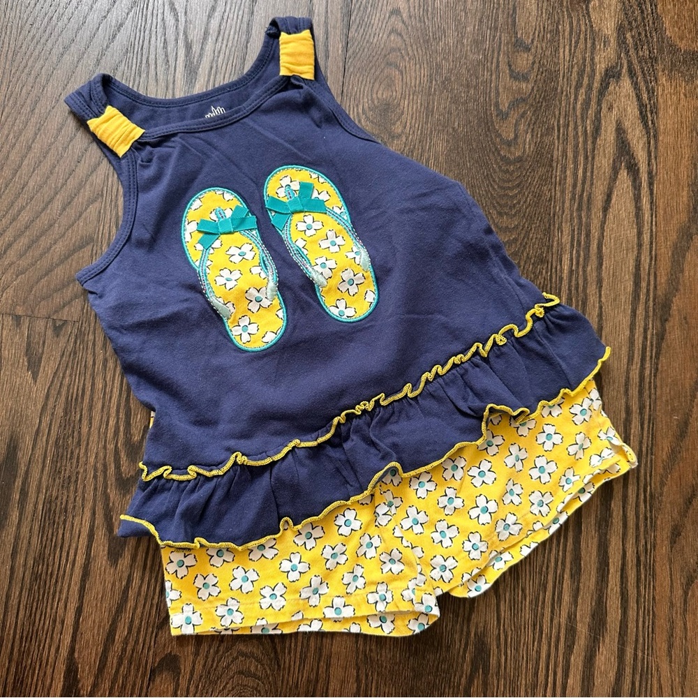 Girls Sleeveless Top and Shorts Set Size 4
